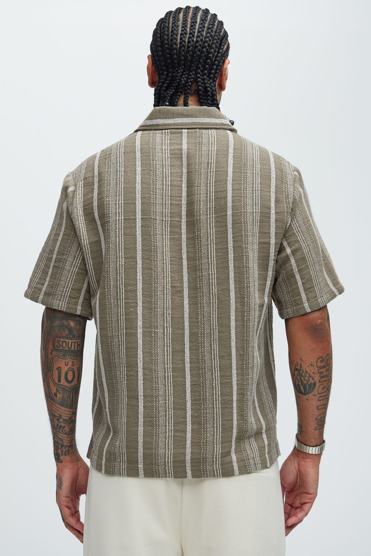 Stuart Stripe Shirt - Olive