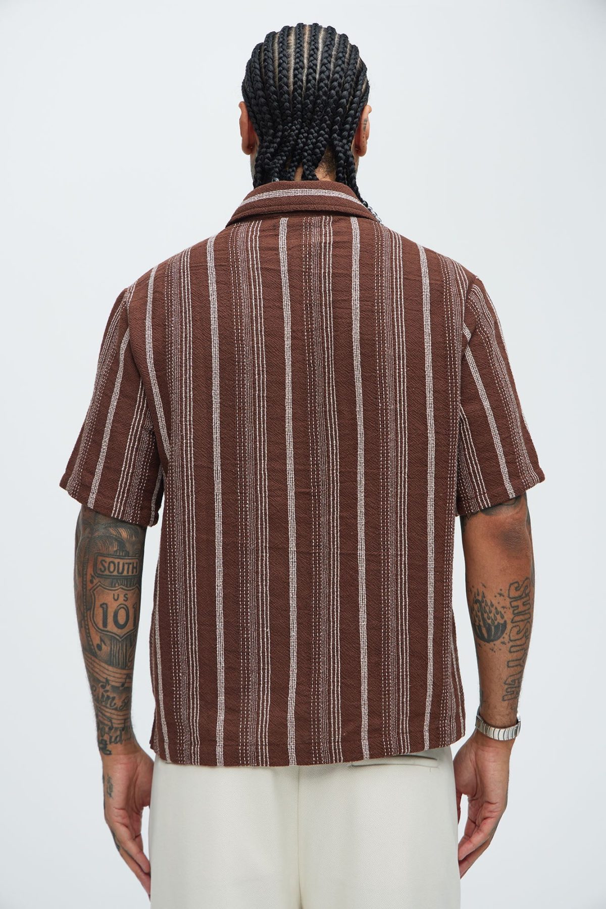 Stuart Stripe Shirt - Brown