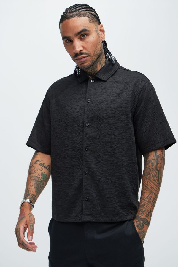 Blaze Textured Shirt - Black