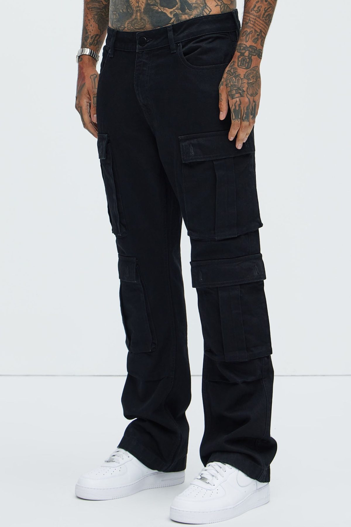 Tobias Carpenter Flare Jeans - Black