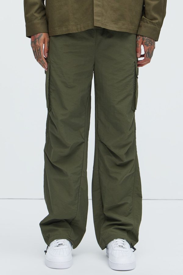 About My Perspective Nylon Pants - Olive