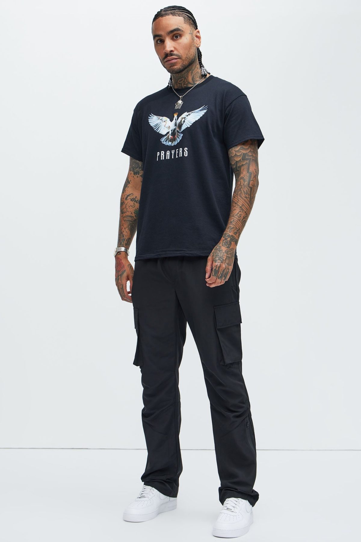 Take Me On Cargo Nylon Pants - Black