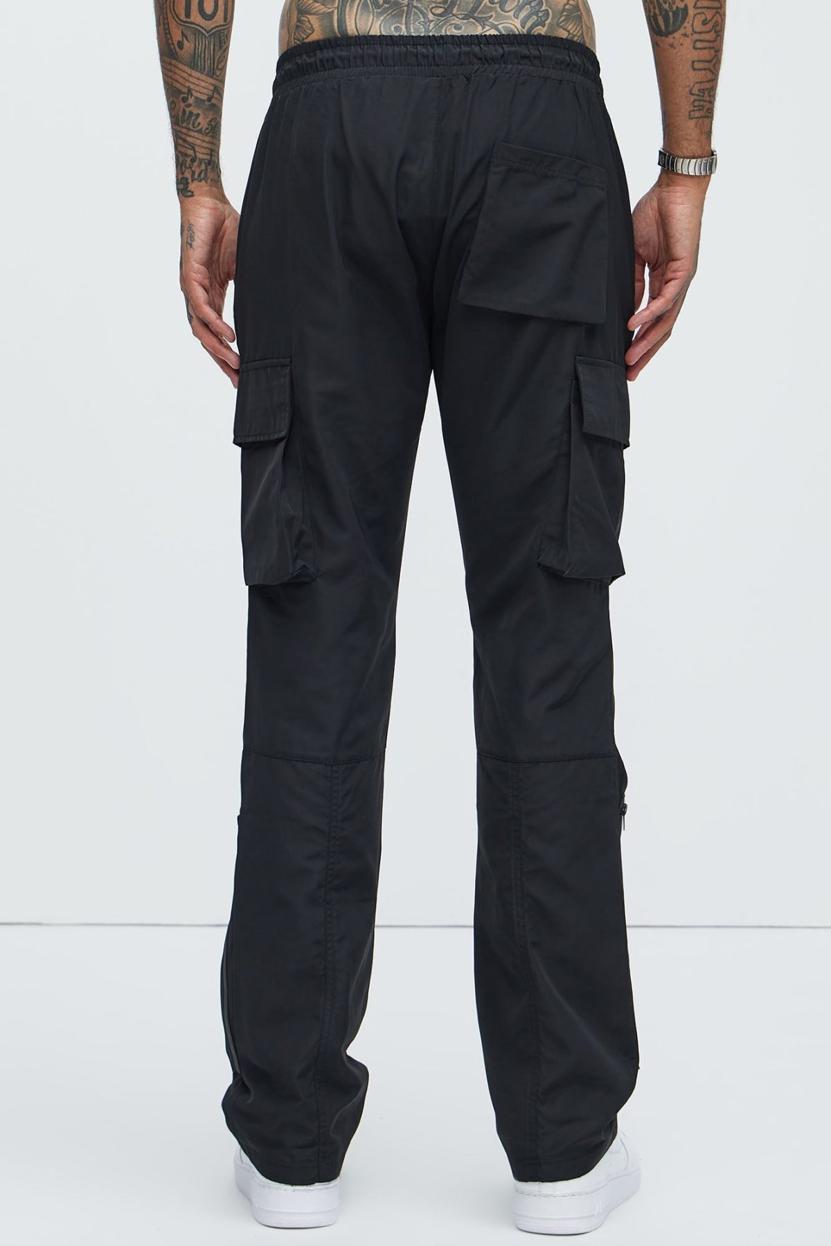 Take Me On Cargo Nylon Pants - Black