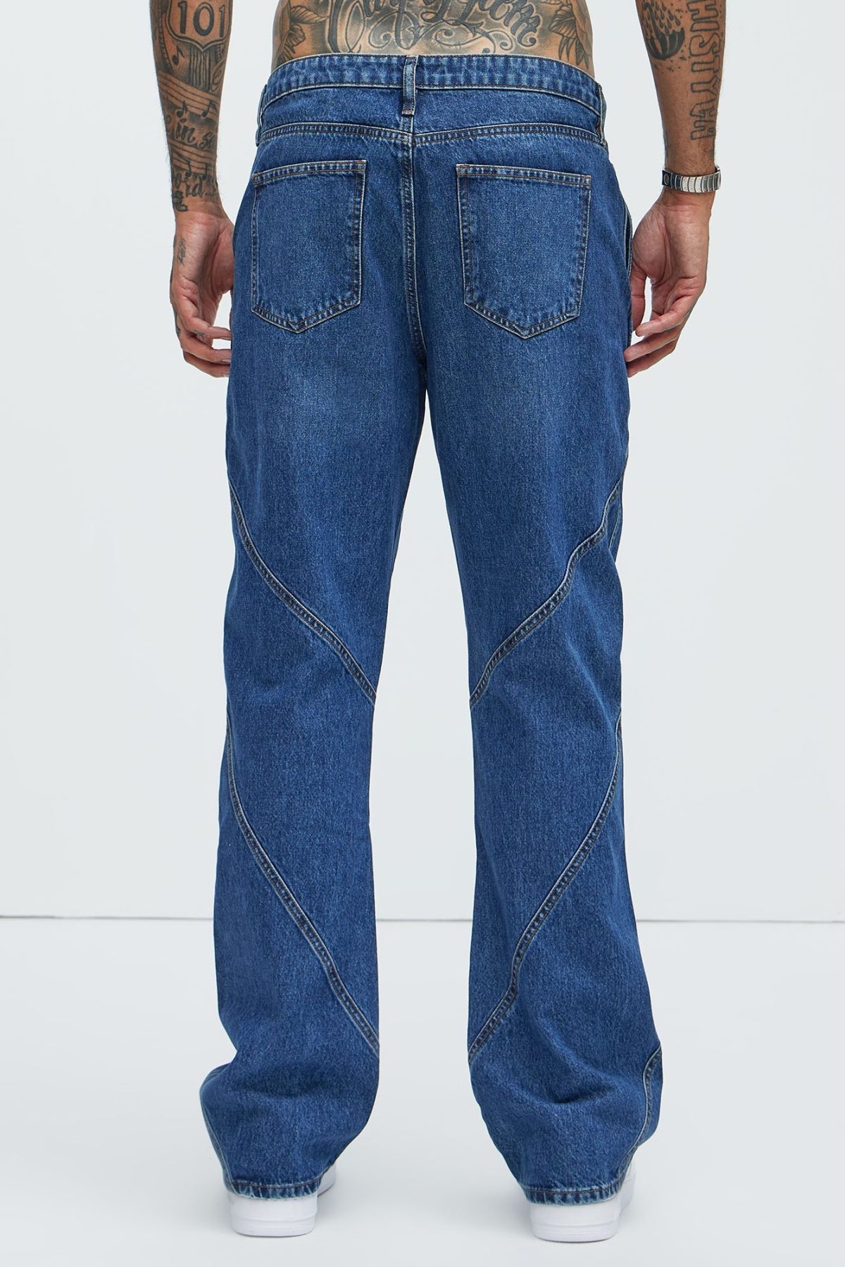 Reese Stacked Slim Flare Jeans - Medium Blue Wash