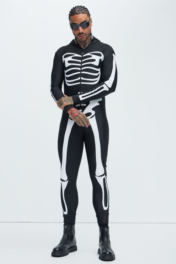 Skeleton Bodysuit Costume - Black/White