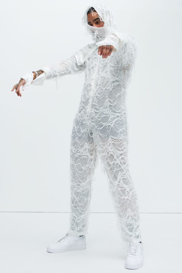 Tattered Mummy Costume - White