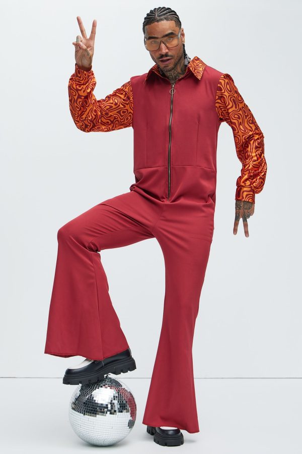 Disco Leisure Costume - Red/combo