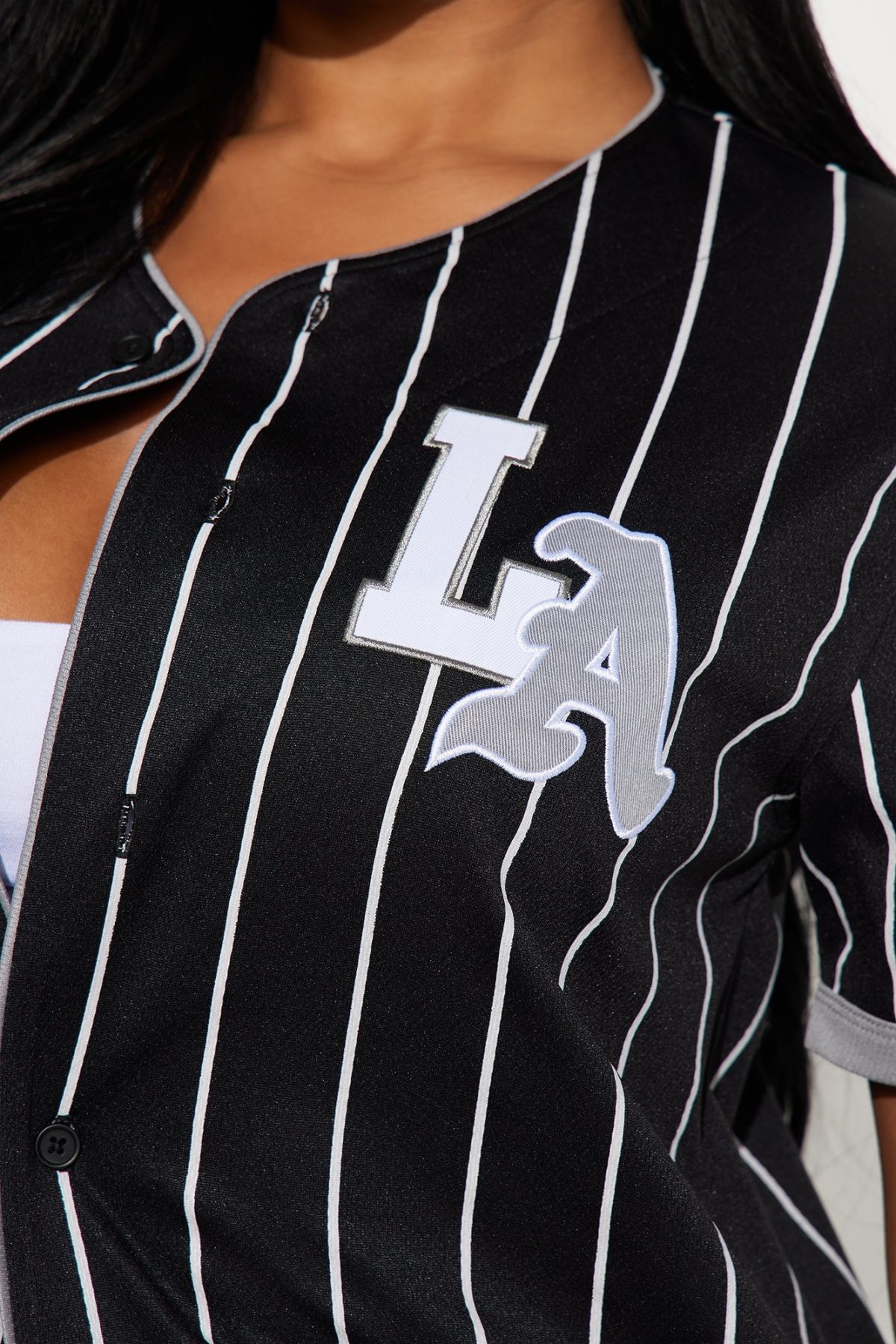 Los Angeles Love Jersey Top - Black/White