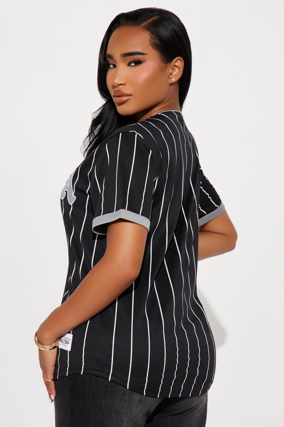 Los Angeles Love Jersey Top - Black/White