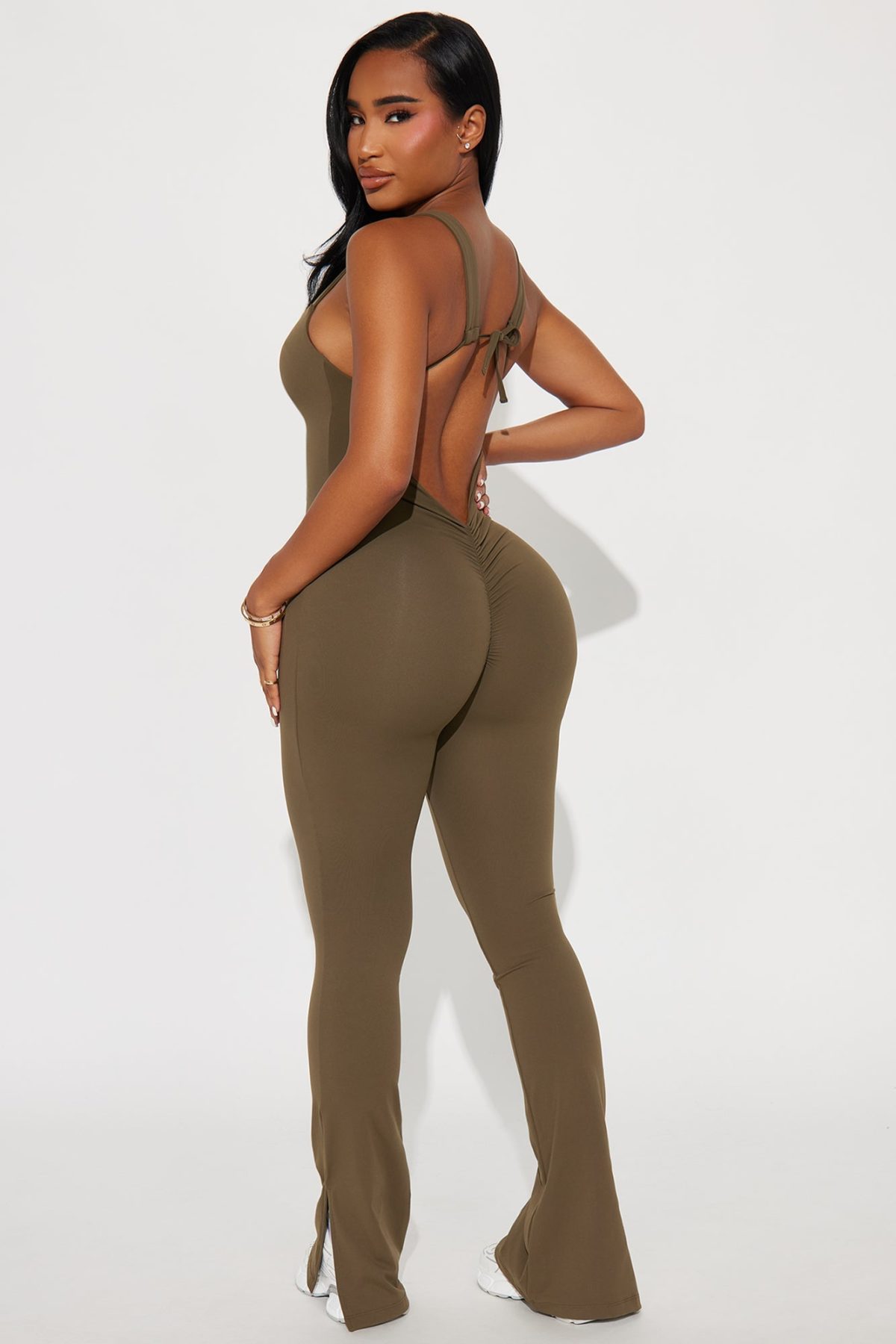 Get To Work Active Jumpsuit - Olive