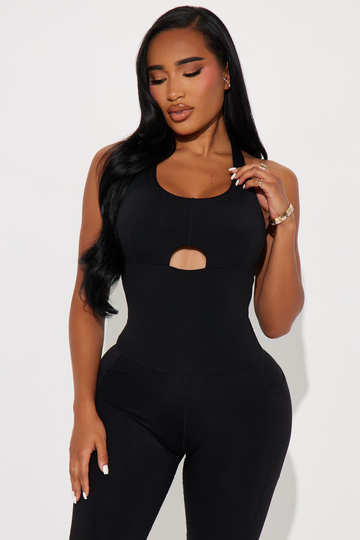 Pump It Up Active Jumpsuit - Black