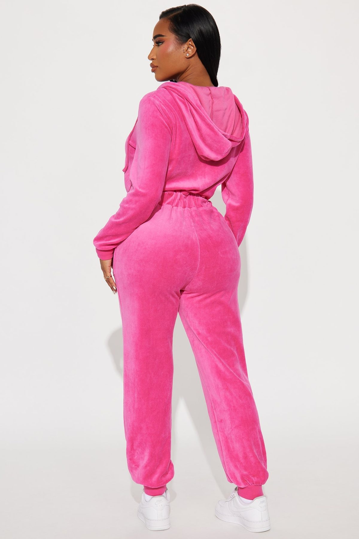 The Original Trendsetter Velour Jumpsuit - Pink