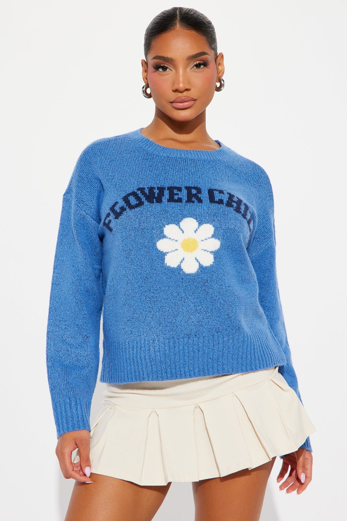 Flower Child Sweater - Blue/combo