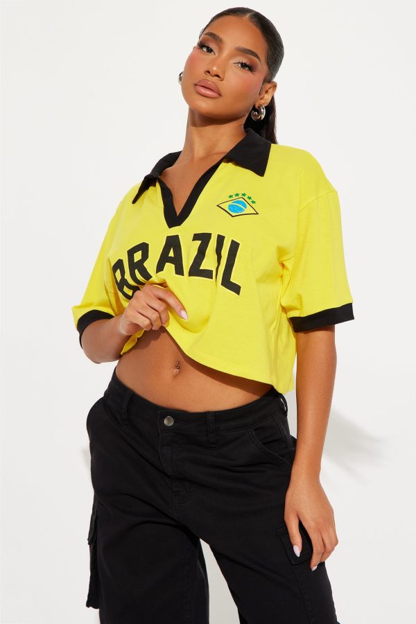 Brazilian Love Polo Tee - Yellow