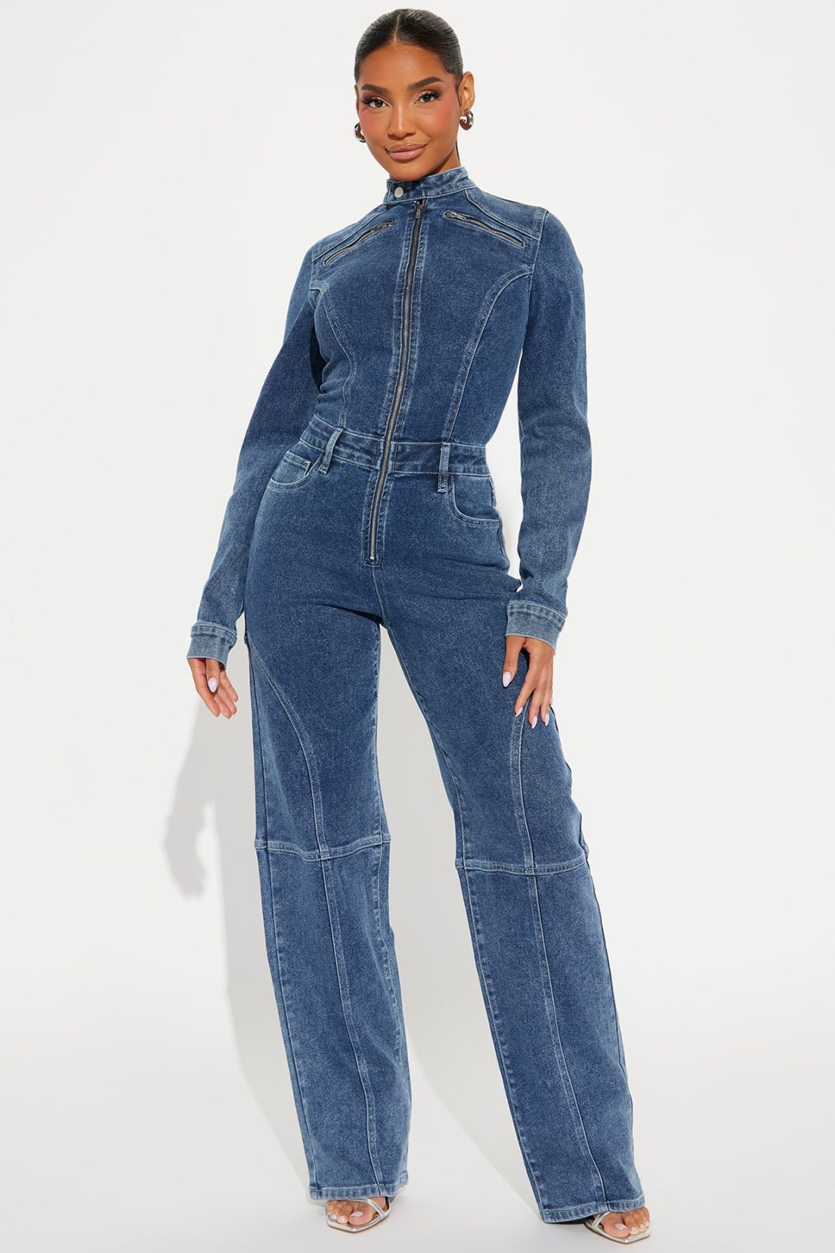 Mistaken Moments Denim Jumpsuit - Dark Wash