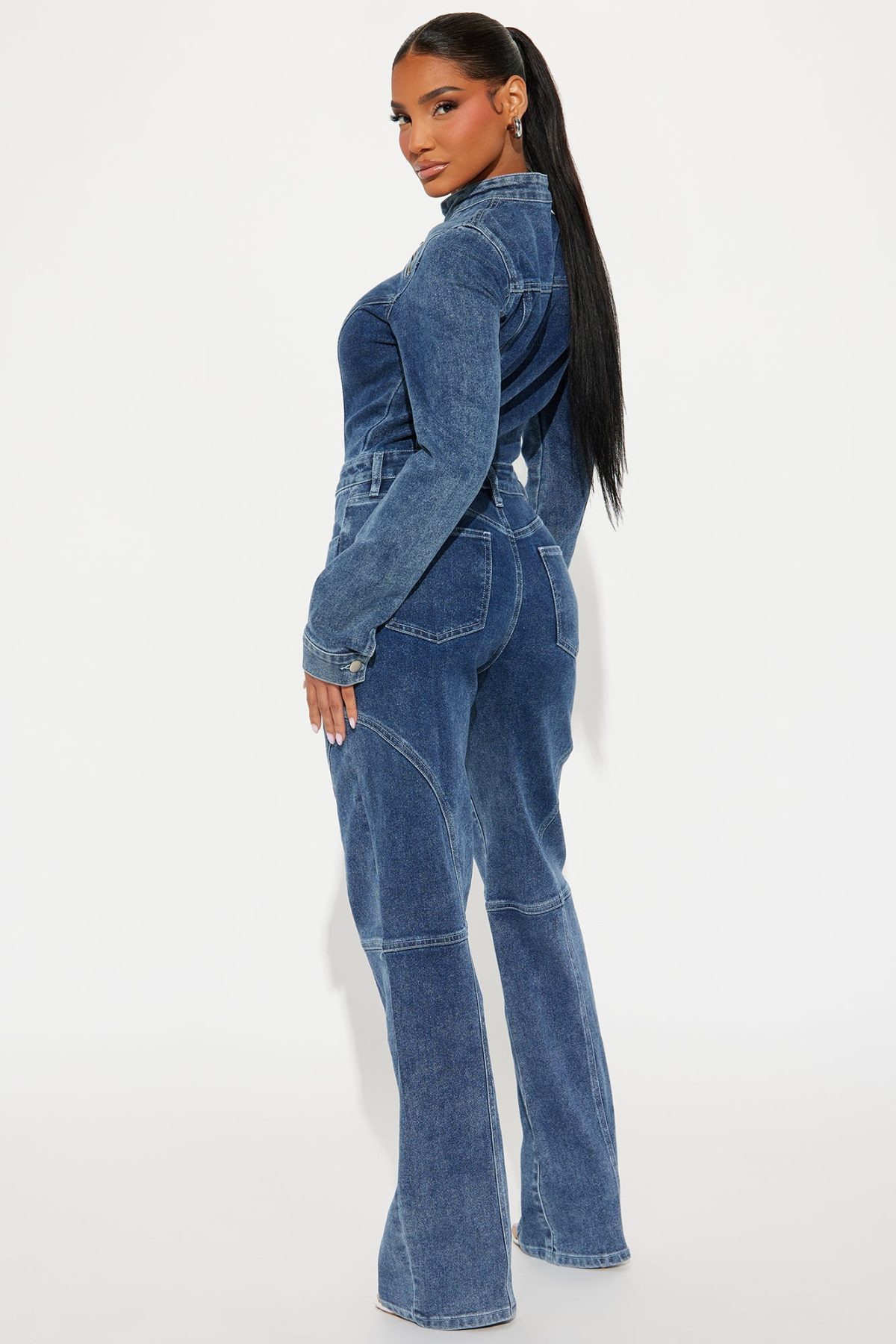 Mistaken Moments Denim Jumpsuit - Dark Wash