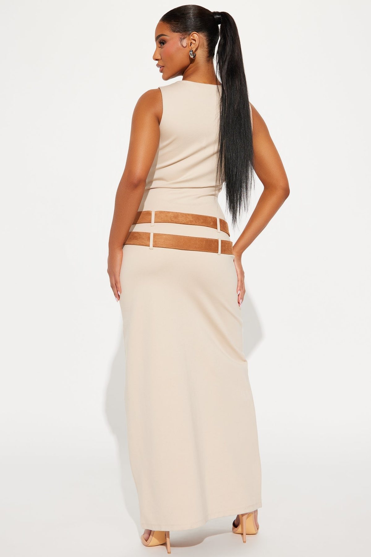 Quick Getaway Maxi Dress - Tan