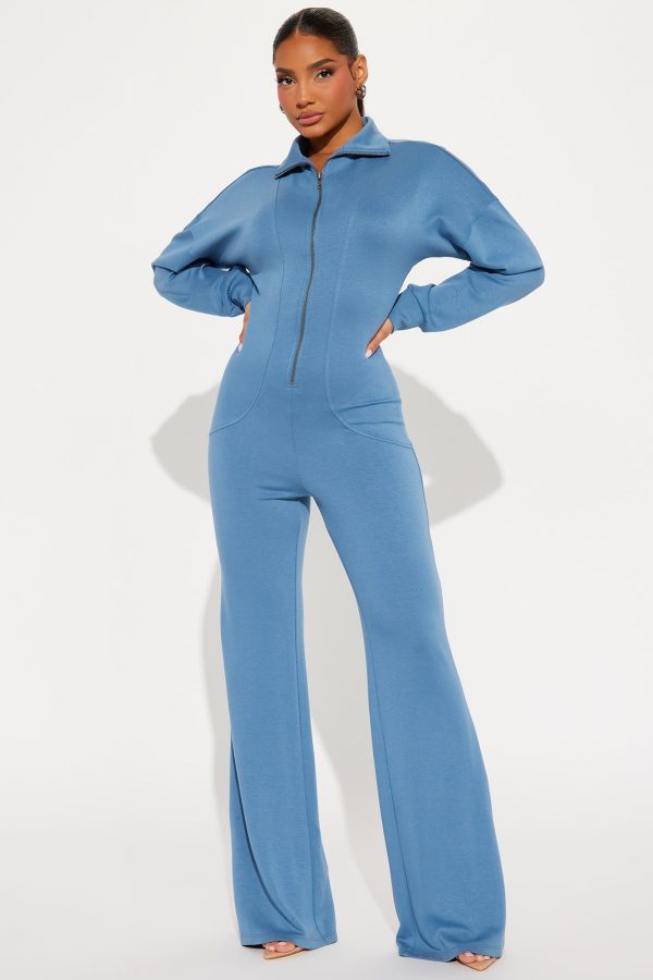 Running Errands Jumpsuit - Blue