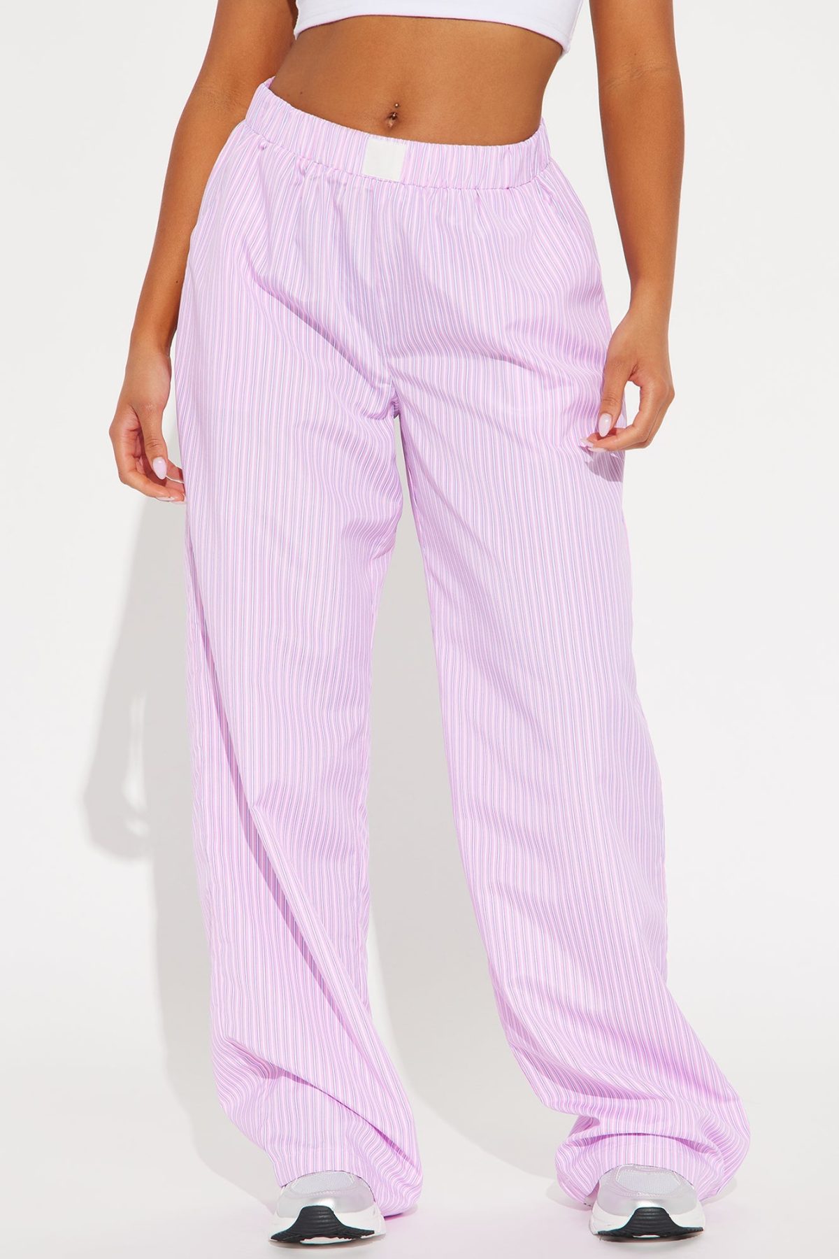 Keep Them Flowing Pinstripe Boxer Pant - Pink/combo