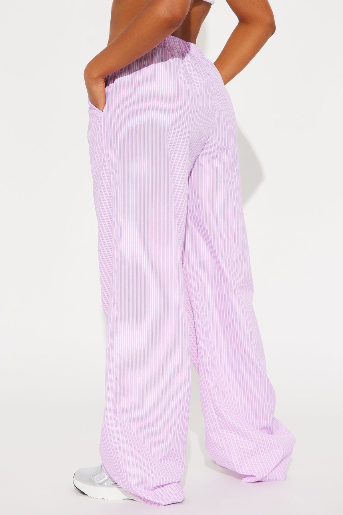 Keep Them Flowing Pinstripe Boxer Pant - Pink/combo