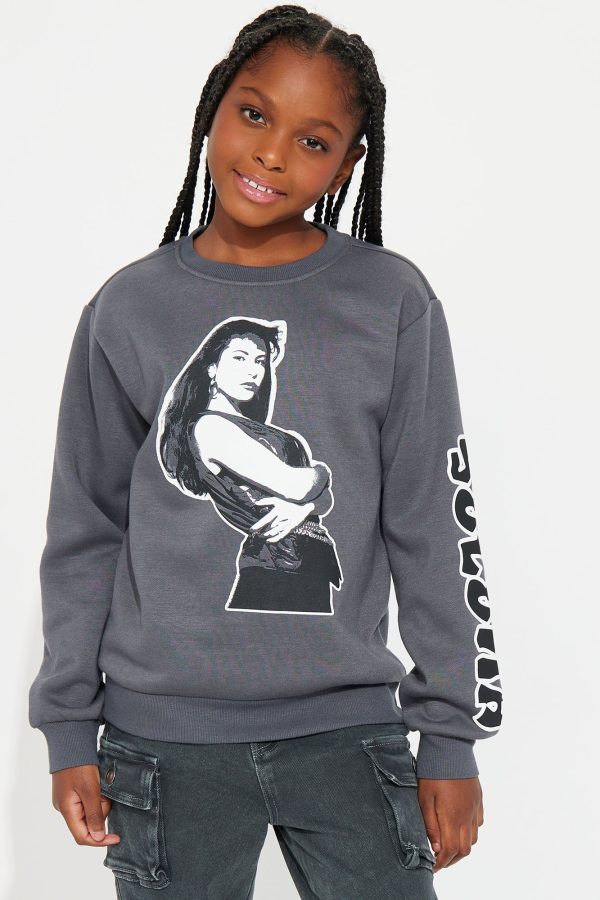 Mini Icon Selena Sweatshirt - Charcoal