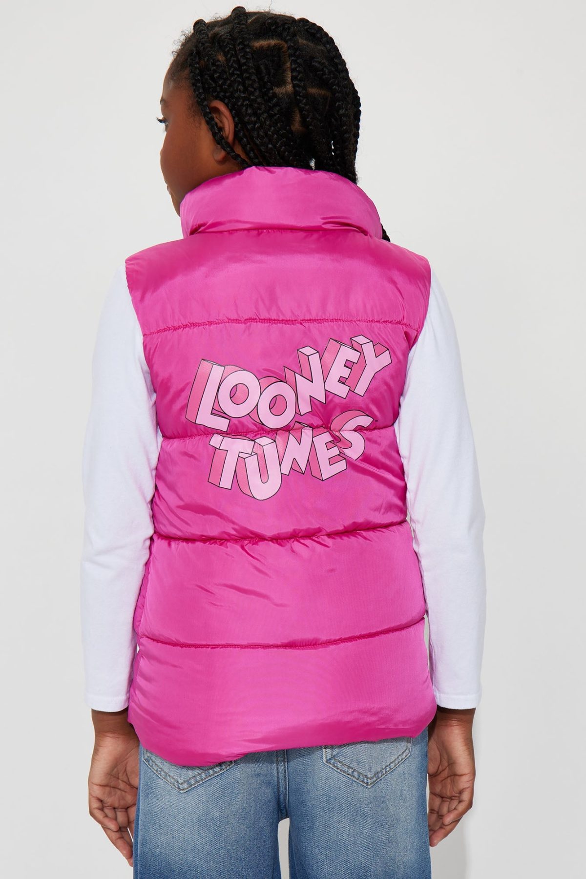 Mini Looney Tunes Puffer Vest - Pink