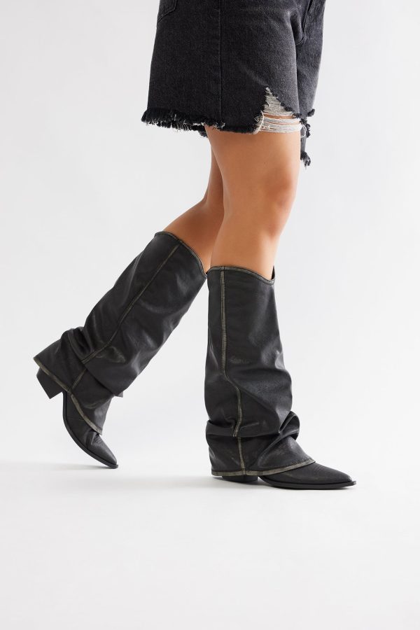 Mason Overlay Boots - Black