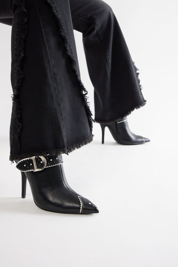 Zena Buckle Booties - Black