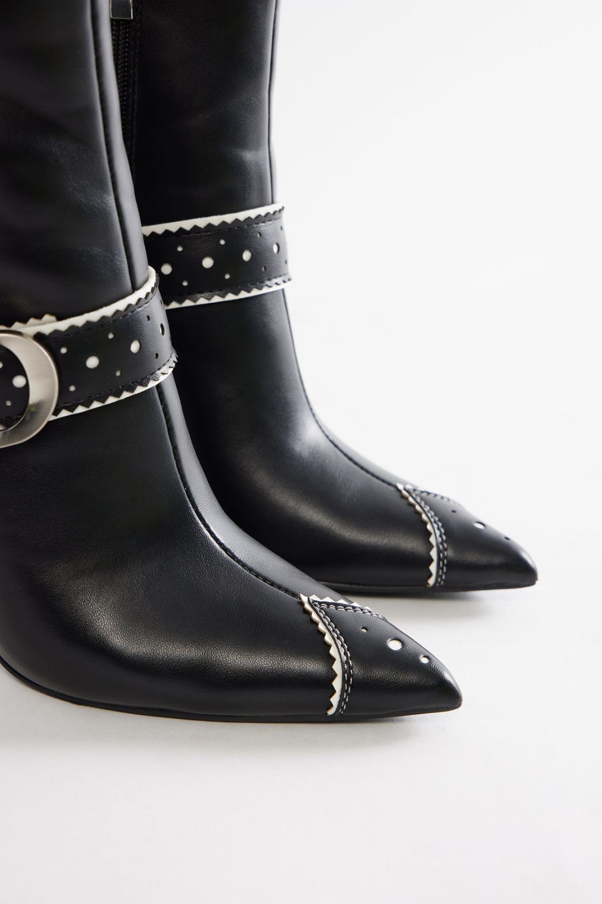 Zena Buckle Booties - Black