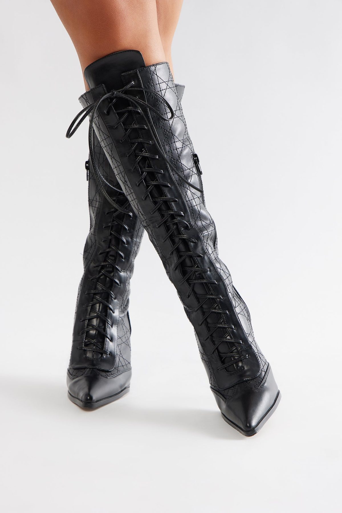 Ashton Lace Up Boots - Black