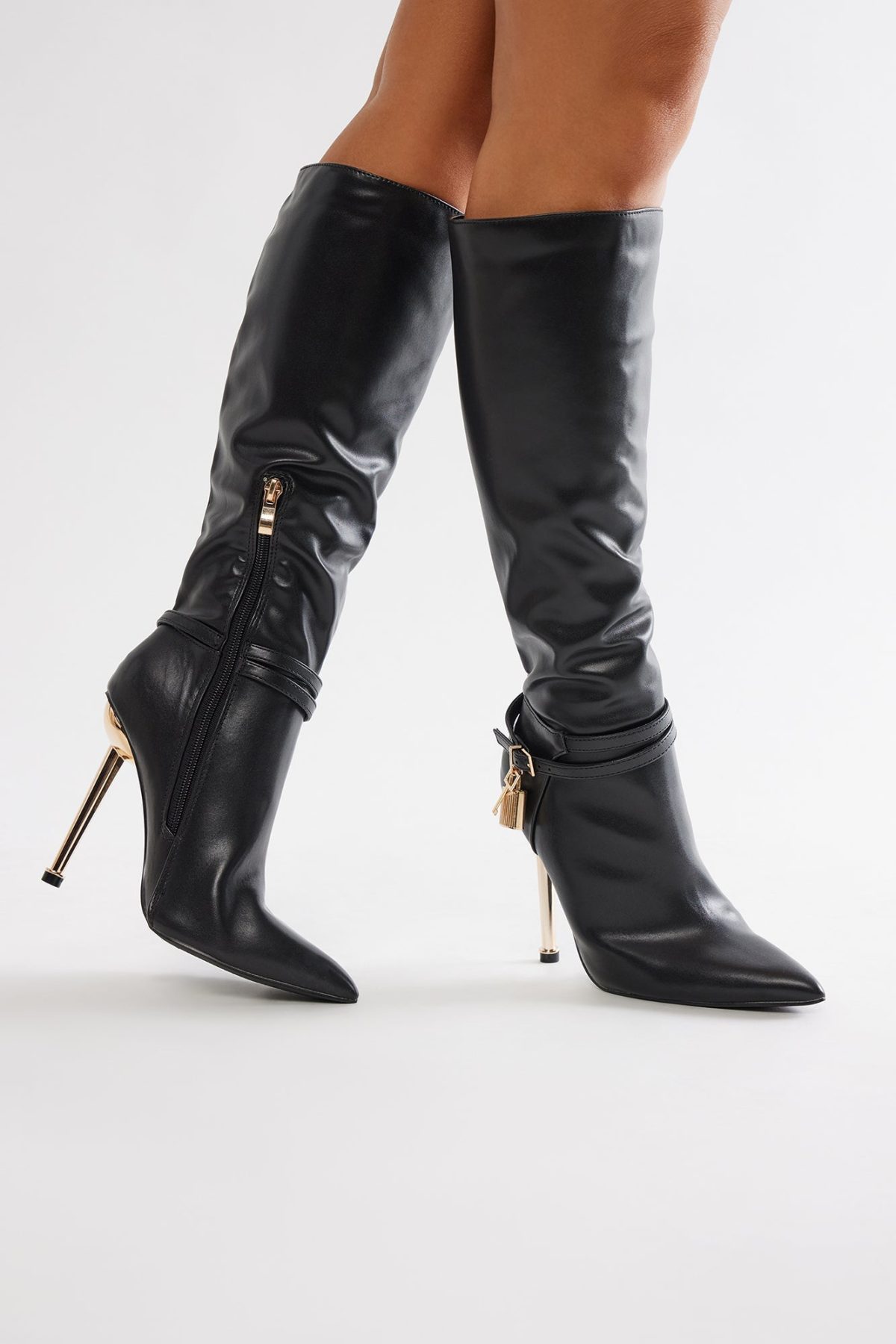 Grand Central Knee High Boots - Black