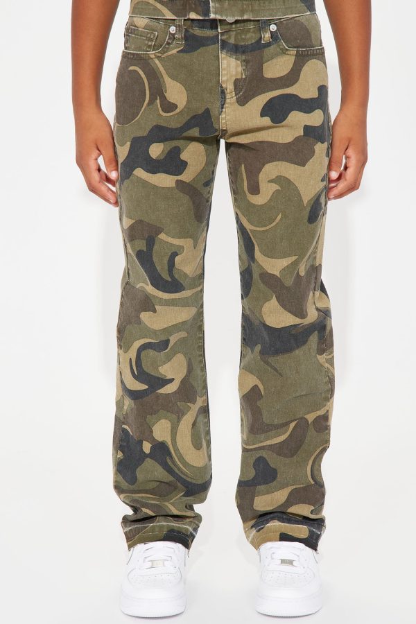 Mini Won't Do Camo Straight Pants - Camouflage