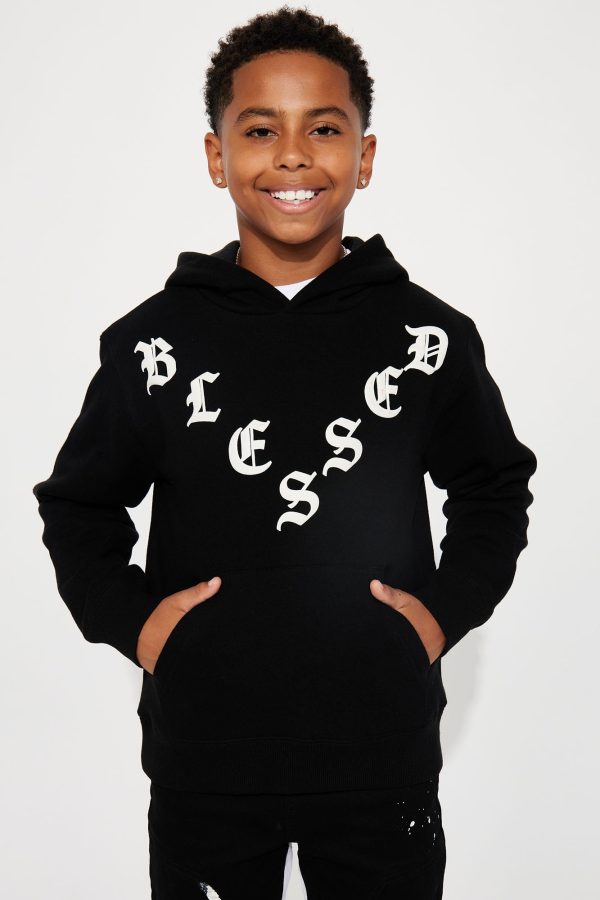 Mini Tyson Blessed Oversized Hoodie - Black