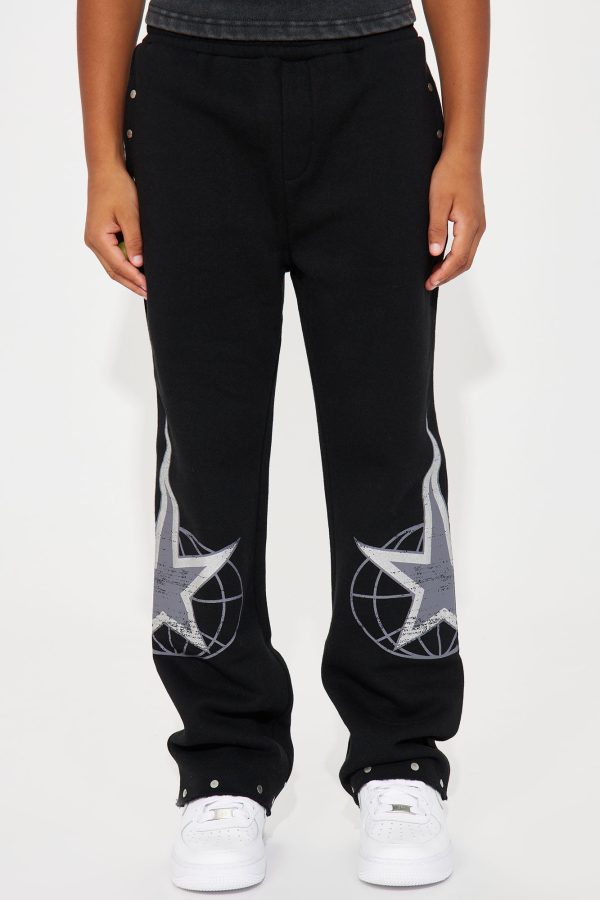 Mini Tyson Lowkey Straight Sweatpants - Black