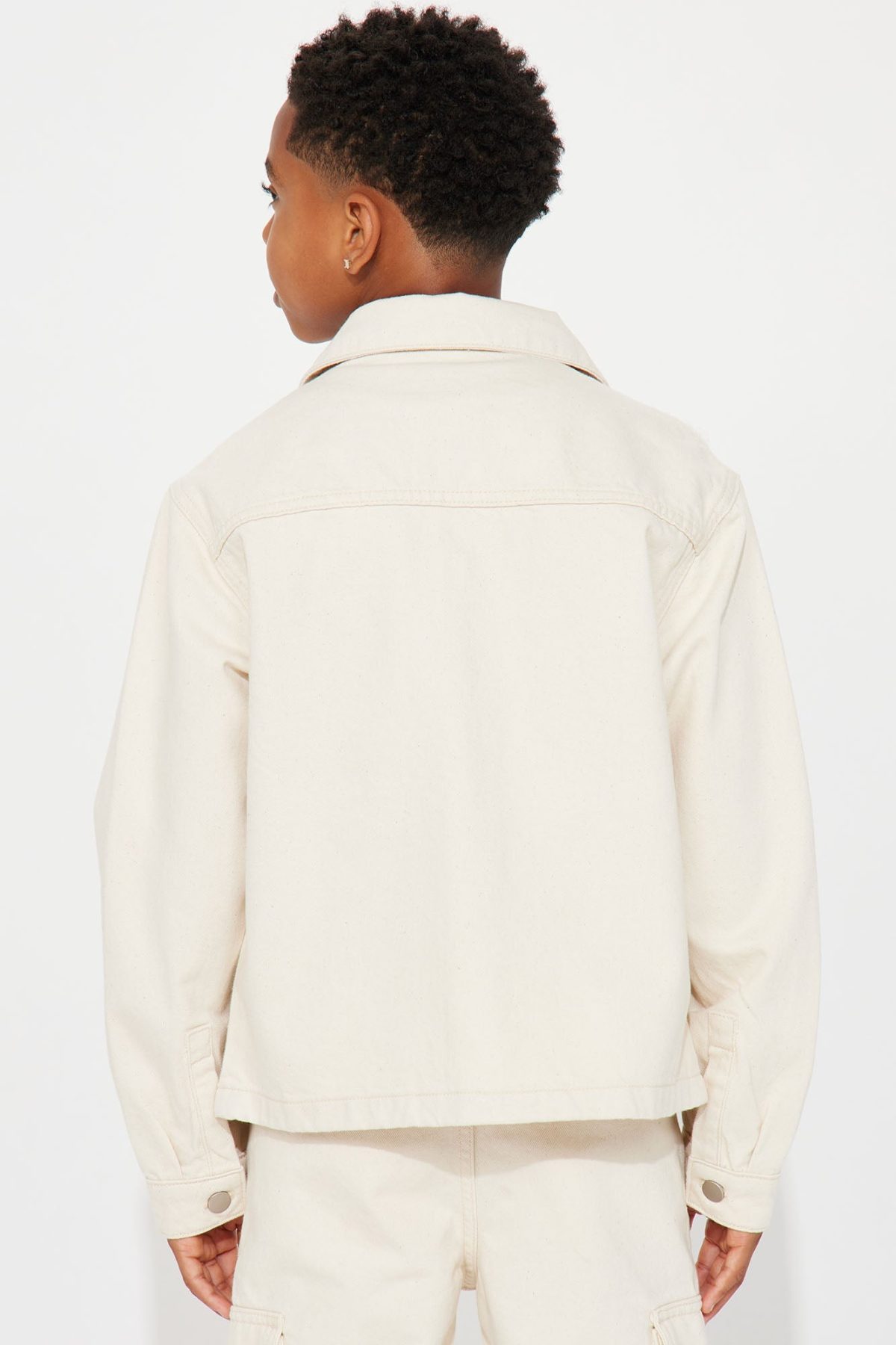 Mini Benson Distressed Work Jacket - Cream