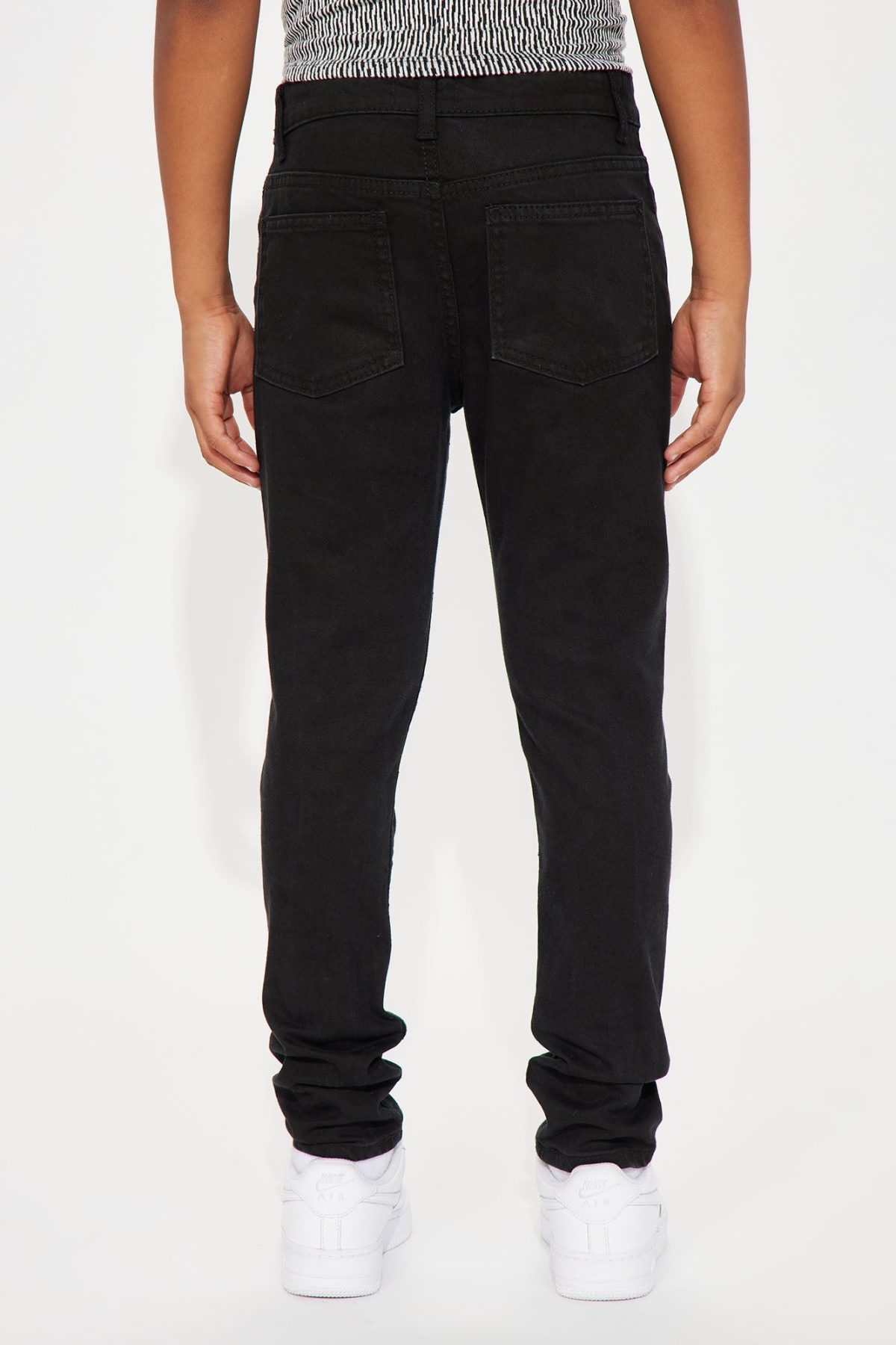 Mini Fire Head Skinny Denim Jean - Black