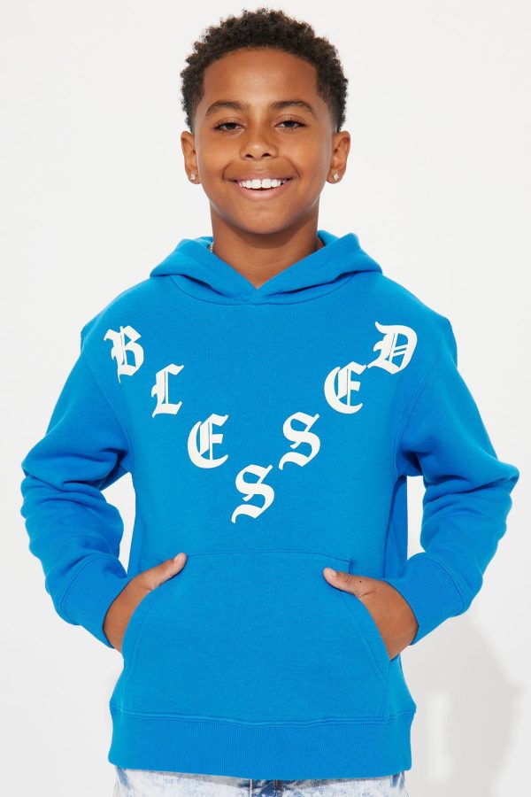 Mini Tyson Blessed Oversized Hoodie - Blue